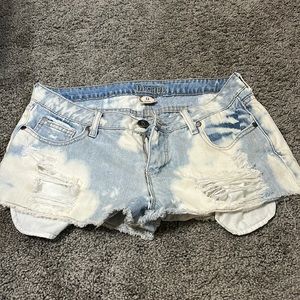 Denim jean shorts